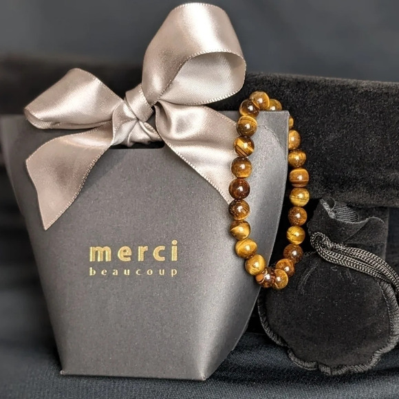 New Tigers eye stretch bracelet, 8mm - Picture 6 of 8